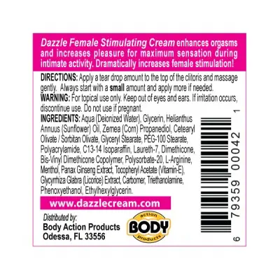 Dazzle Female Stimulating Cream .5 Oz