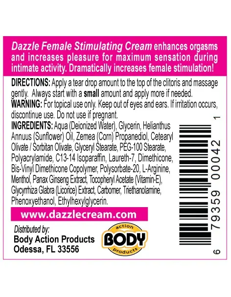Dazzle Female Stimulating Cream .5 Oz