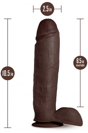 Au Naturel - Huge - 10 Inch Dildo - Chocolate