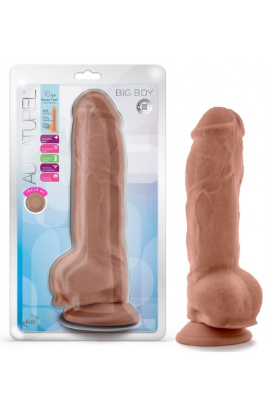 Au Naturel - Big Boy - 10 Inch Dildo - Mocha