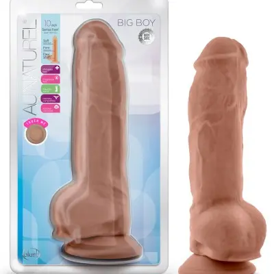Au Naturel - Big Boy - 10 Inch Dildo - Mocha