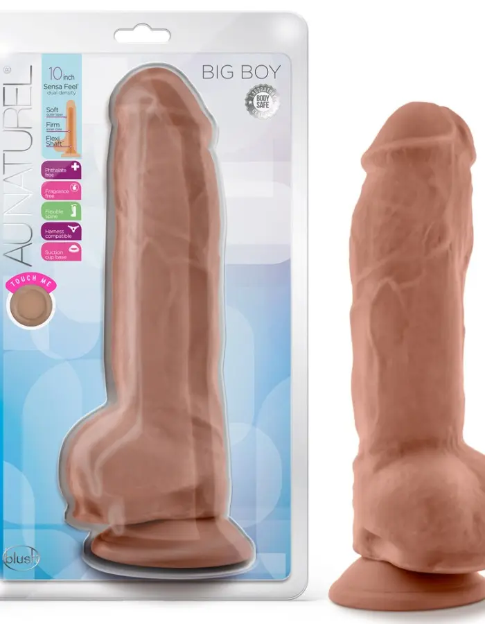 Au Naturel - Big Boy - 10 Inch Dildo - Mocha