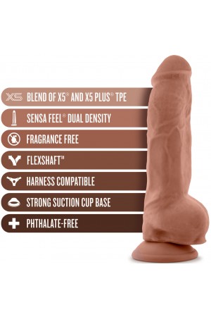 Au Naturel - Big Boy - 10 Inch Dildo - Mocha