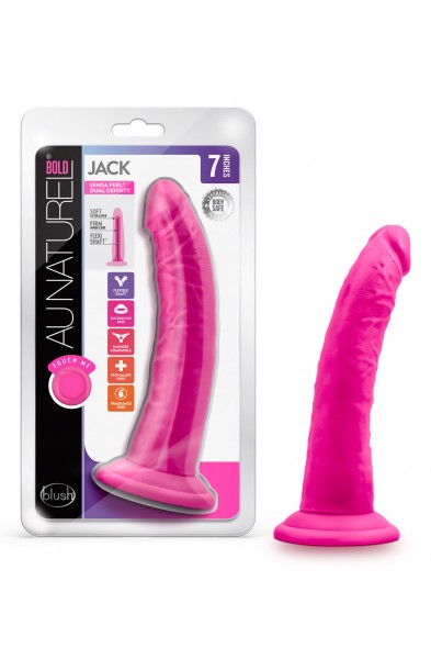 Au Naturel - Bold - Jack - 7 Inch Dildo - Pink