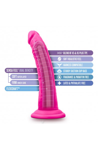 Au Naturel - Bold - Jack - 7 Inch Dildo - Pink