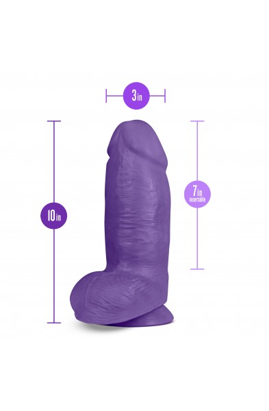 Au Naturel - Bold - Chub - 10 Inch Dildo - Purple