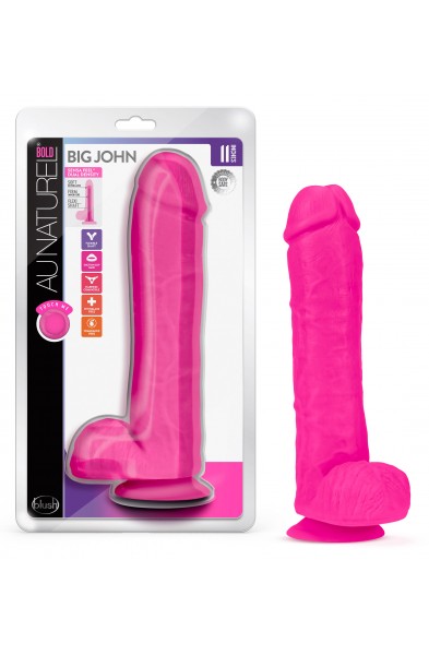 Au Naturel - Bold - Big John - 11 Inch Dildo -  Pink