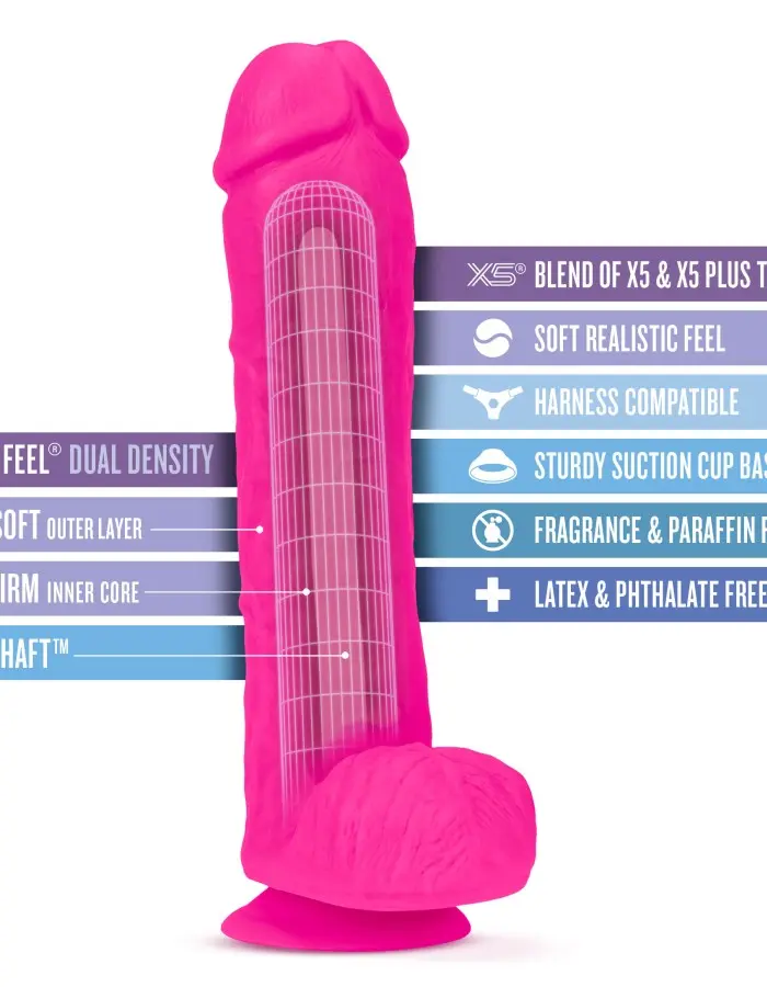 Au Naturel - Bold - Big John - 11 Inch Dildo -  Pink