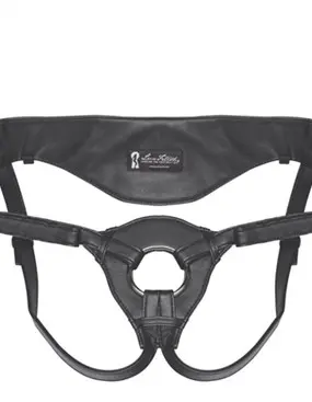 Patent Leather Strap-on Harness - Black