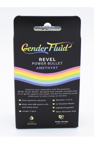 Gender Fluid Revel Power Bullet  - Amethyst  Purple