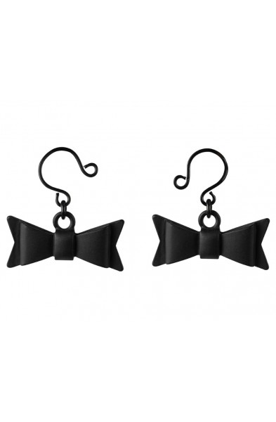 Bow Tie Nipple Jewelry - Black