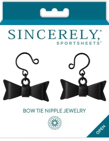 Bow Tie Nipple Jewelry - Black