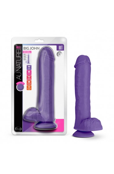 Au Naturel - Bold - Big John - 11 Inch Dildo - Purple