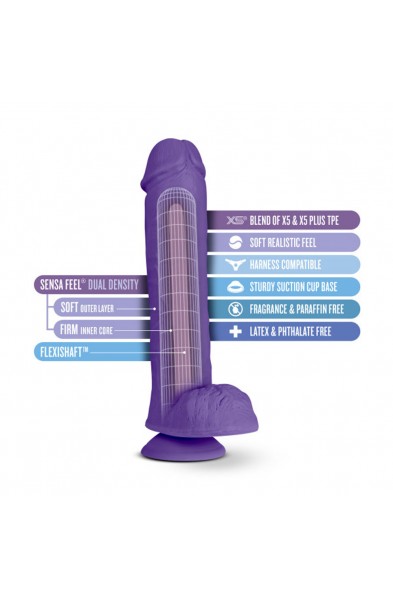 Au Naturel - Bold - Big John - 11 Inch Dildo - Purple