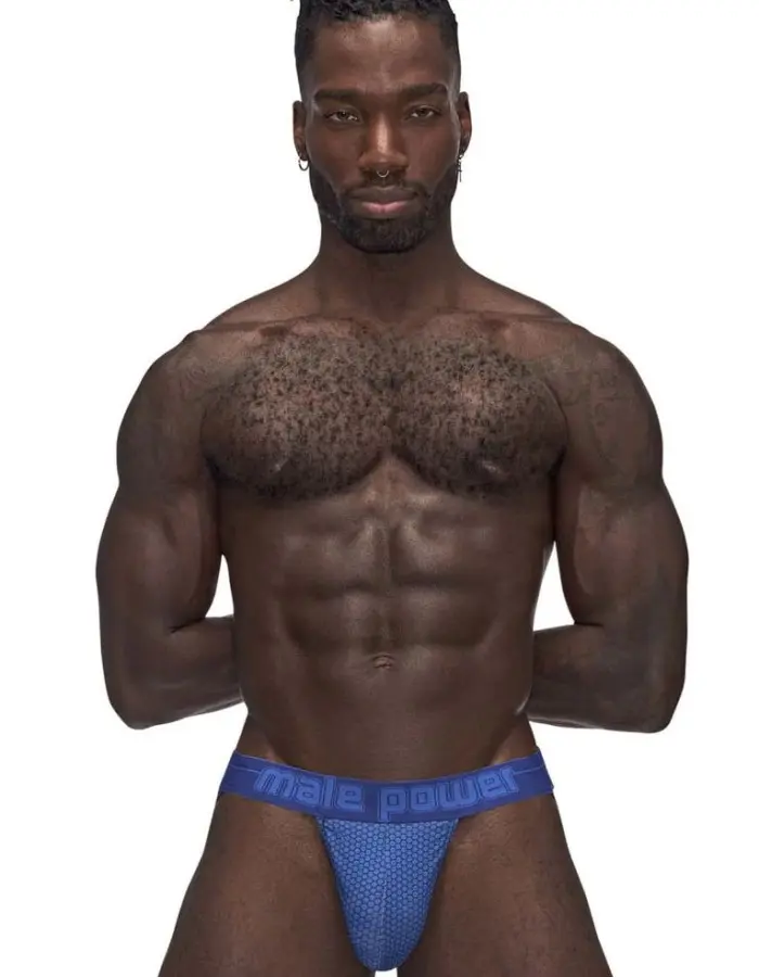 Sexagon Strappy Ring Jock - Large/x-Large - Royal