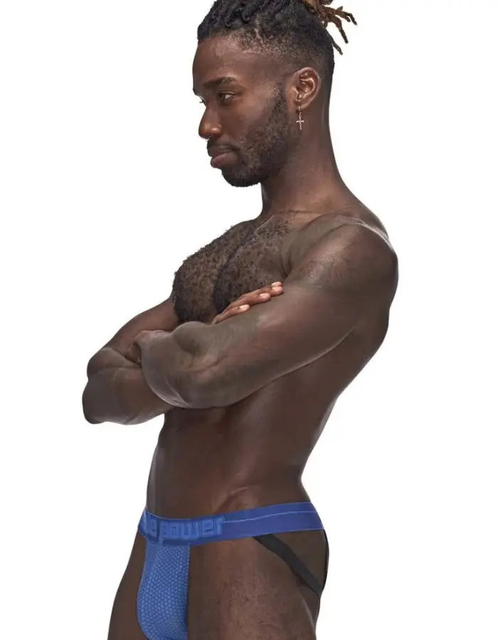 Sexagon Strappy Ring Jock - Large/x-Large - Royal