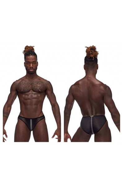 Landing Strip Bikini Brief - Large - Black