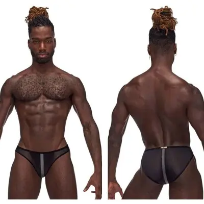 Landing Strip Bikini Brief - Medium - Black