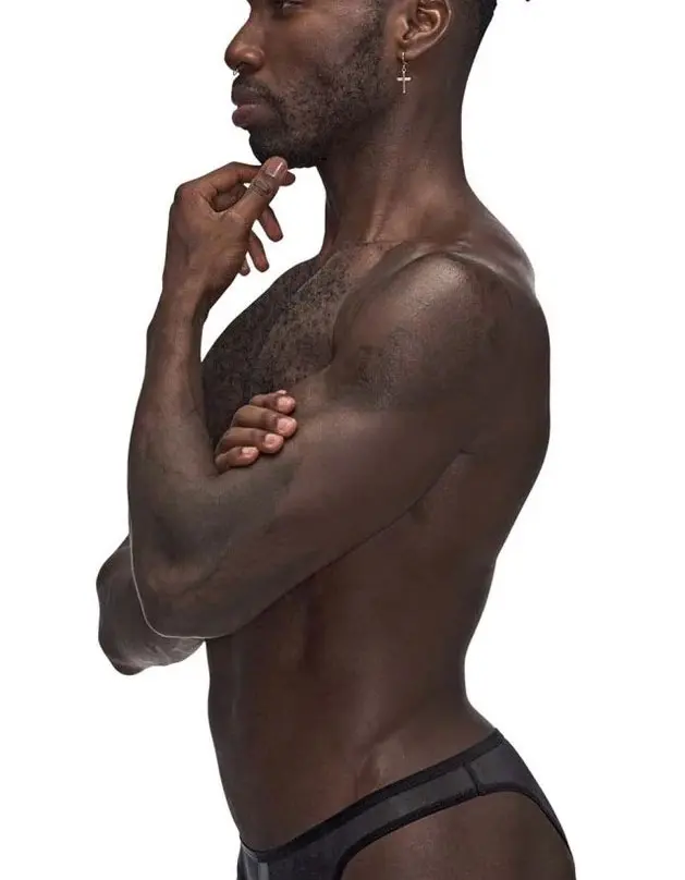 Landing Strip Bikini Brief - XL - Black