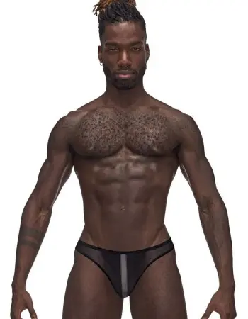 Landing Strip Bikini Brief - XL - Black