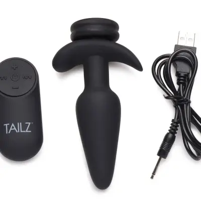 Interchangeable 10x  Vibrating Small Silicone Anal Plug With Remote