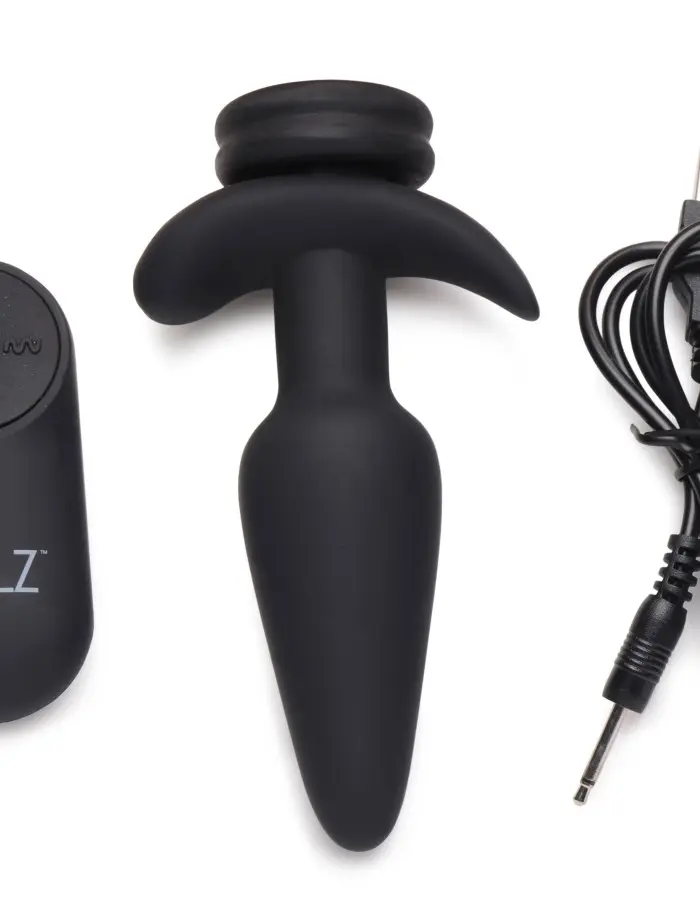 Interchangeable 10x  Vibrating Small Silicone Anal Plug With Remote