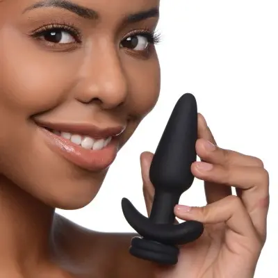 Interchangeable 10x  Vibrating Small Silicone Anal Plug With Remote