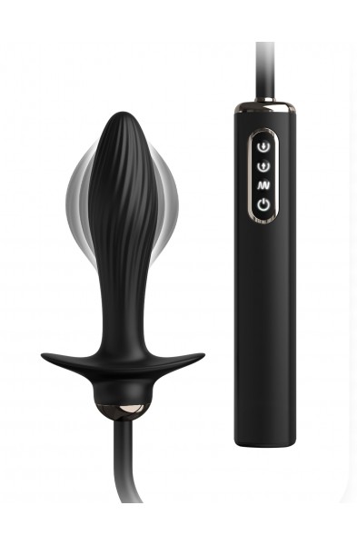 Anal Fantasy Elite Auto-Throb Inflatable Vibrating Plug - Black