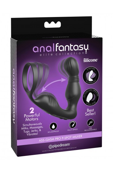 Anal Fantasy Elite Ass-Gasm P-Spot Milker - Black