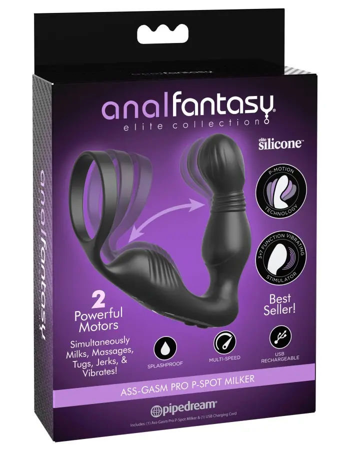 Anal Fantasy Elite Ass-Gasm P-Spot Milker - Black