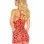Neon Cheetah Racer Back Mini Dress - One Size -  Coral