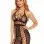 Fishnet Backless Halter Dress - One Size - Black