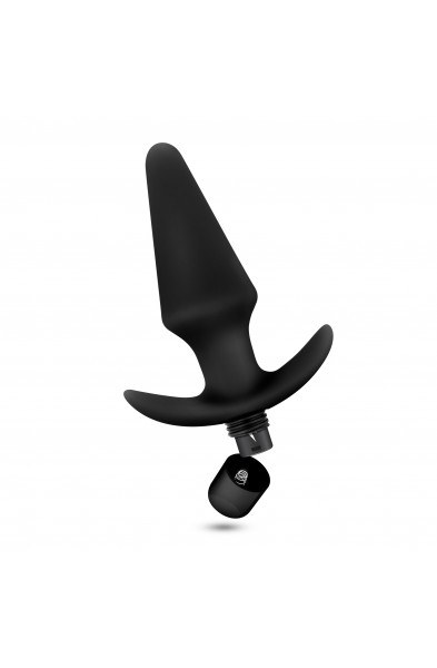 Anal Adventures Platinum - Silicone Vibrating Plug - Black