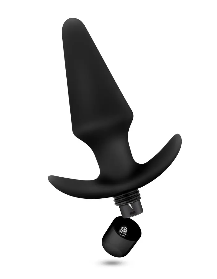 Anal Adventures Platinum - Silicone Vibrating Plug - Black