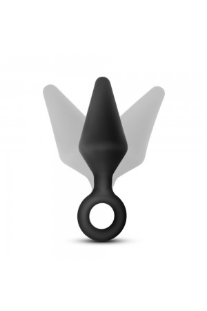 Anal Adventures Platinum - Silicone Loop Plug -  Medium - Black