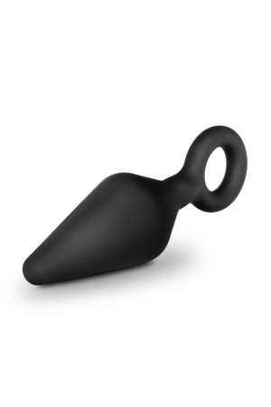 Anal Adventures Platinum - Silicone Loop Plug -  Large - Black