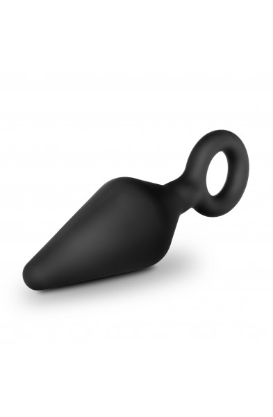 Anal Adventures Platinum - Silicone Loop Plug -  Large - Black