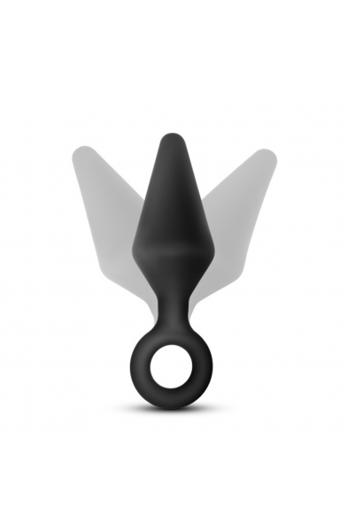 Anal Adventures Platinum - Silicone Loop Plug -  Large - Black