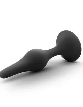 Anal Adventures Platinum - Silicone Beginner Plug - Small - Black