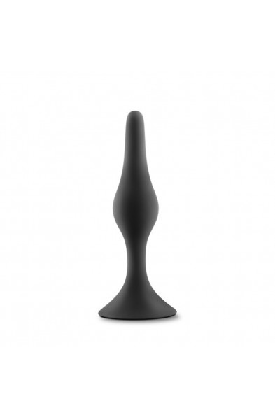 Anal Adventures Platinum - Silicone Beginner Plug  - Small - Black