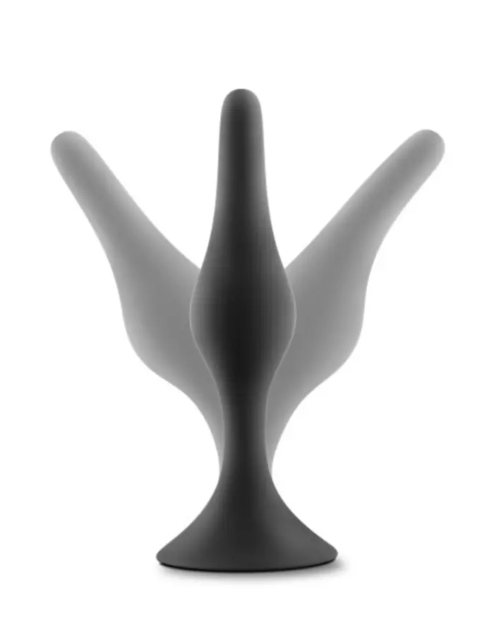 Anal Adventures Platinum - Silicone Beginner Plug - Small - Black