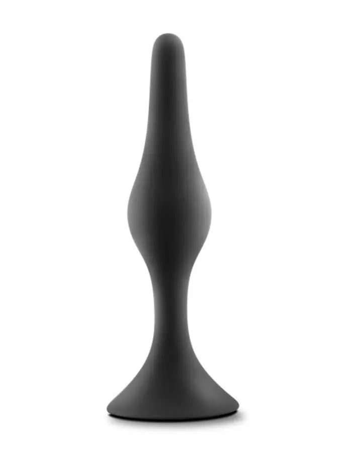Anal Adventures Platinum - Silicone Beginner Plug - Medium - Black