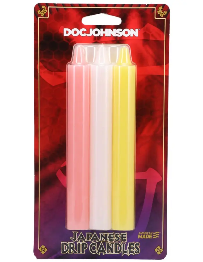 Japanese Drip Candles - 3 Pack - Pink, White, Yellow