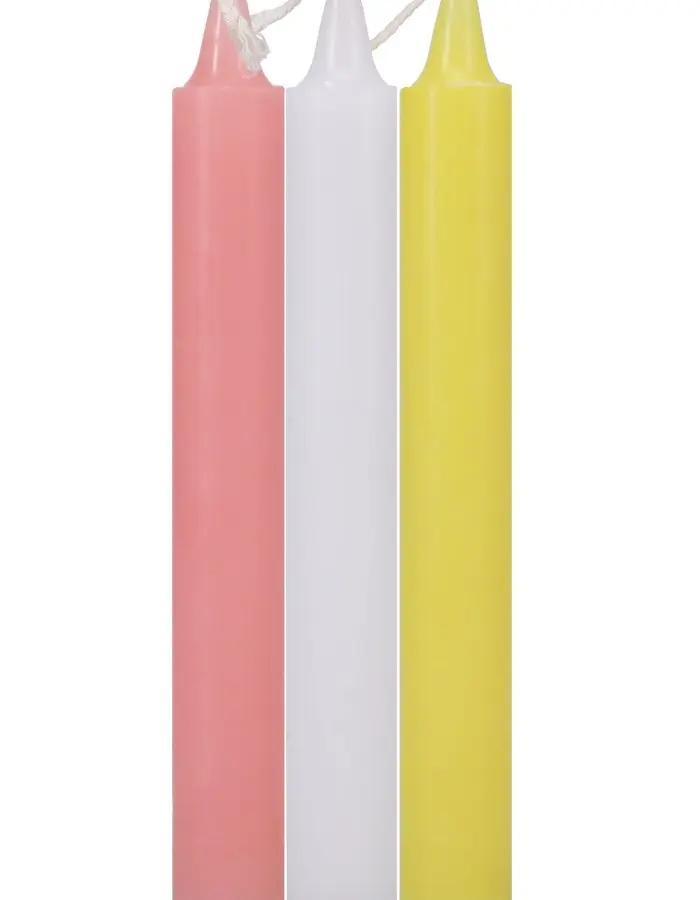 Japanese Drip Candles - 3 Pack - Pink, White, Yellow