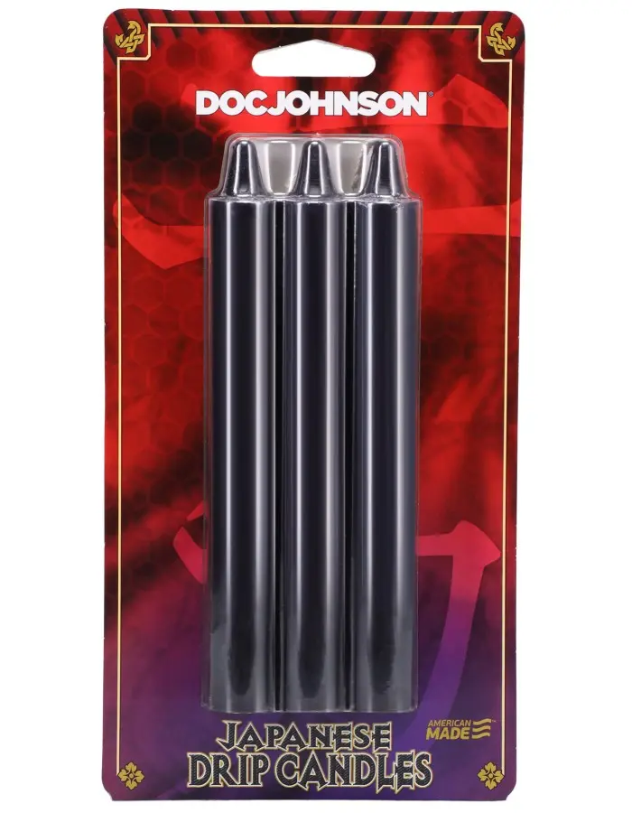 Japanese Drip Candles - 3 Pack - Black