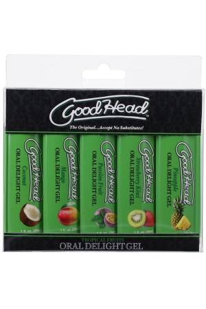 Goodhead - Oral Delight Gel - Tropical Fruits - 5  Pack - 1 Fl. Oz.