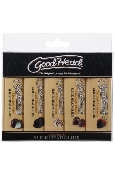 Goodhead - Slick Head Glide - Chocolate - 5 Pack - 1 Fl. Oz.