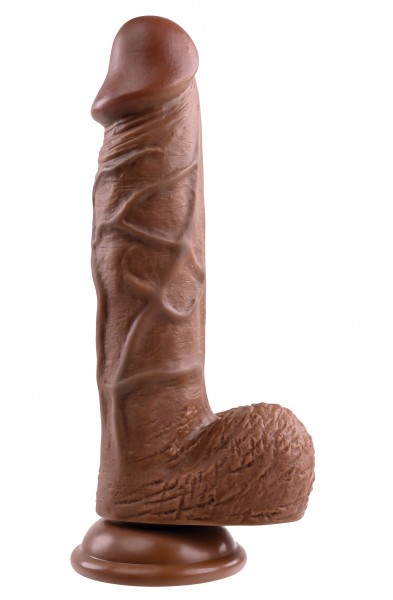 Realistic Dildo - 8 Inches - Dark