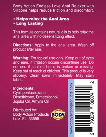 Endless Love Anal Relaxing Silicone Lubricant 1.7