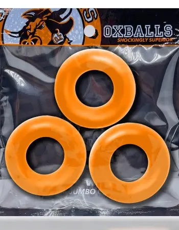 Fat Willy 3-Pack Jumbo Cockring - Orange